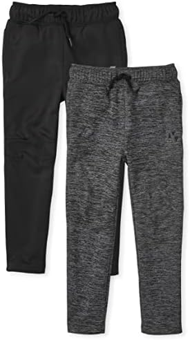 The Children's Place Active Jogger Pants 2 Pack Dark Gray/Heather Gray Large (10/12)