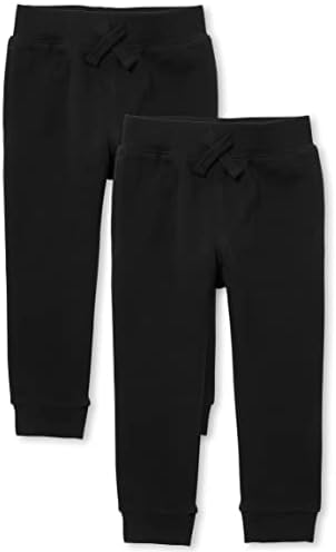 The Children's Place Baby Boys' Active Fleece Jogger Pants 2 Pack