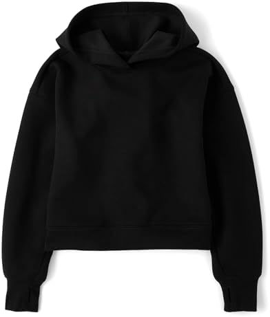 The Children's Place Girls' Active Long Sleeve Hooded Sweatshirt