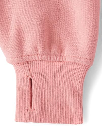 The Children's Place Girls Long Sleeve Fleece Quarter Zip Pullover