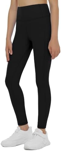 THE GYM PEOPLE Girls Workout Leggings Kids High Waist Stretch Athletic Dance Yoga Pants With Pockets