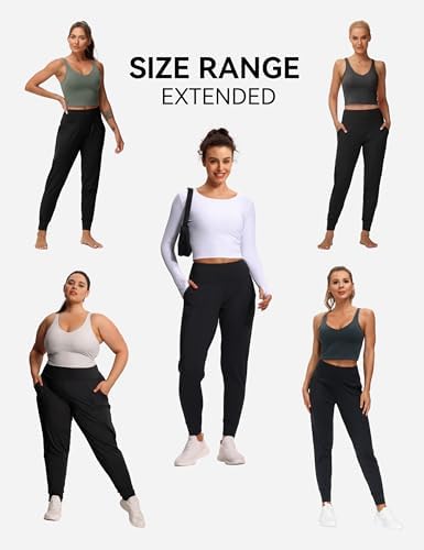 THE GYM PEOPLE Women's Joggers Pants Lightweight Athletic Leggings Tapered Lounge Pants For Workout Yoga Running