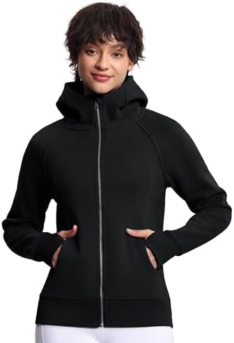 THE GYM PEOPLE Women's Zip Up Hoodies Fleece Workout Jackets Sweatshirts with Pockets Thumb Hole