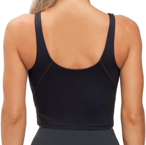 THE GYM PEOPLE Womens' Sports Bra Longline Wirefree Padded With Medium Support