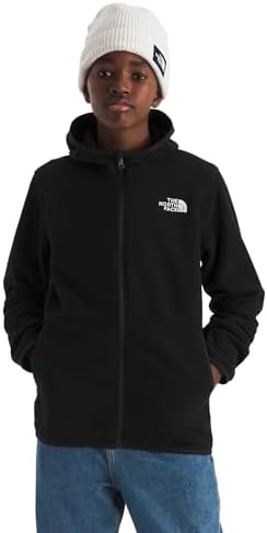 THE NORTH FACE Teen Glacier Lightweight Full Zip Hooded Jacket 3 Piece Hood With Secure-zip Hand Pockets
