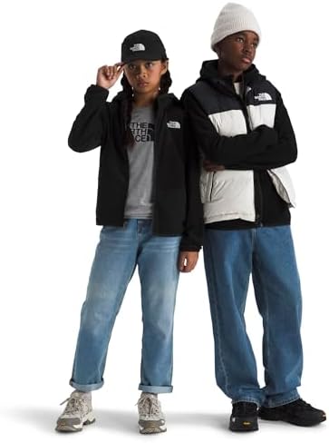 THE NORTH FACE Teen Glacier Lightweight Full Zip Hooded Jacket 3 Piece Hood With Secure-zip Hand Pockets