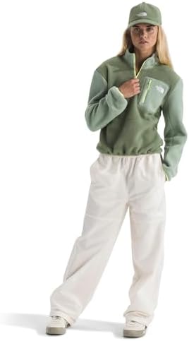 THE NORTH FACE Womens Yumiori Quarter Zip Jacket Lightweight Fleece Coat With Embroidered Logo Secure Zip Chest Pocket