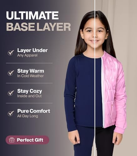 Thermajane Thermal Underwear For Kids Long Johns Girls Thermal Underwear Set Base Layer Kids Long Underwear