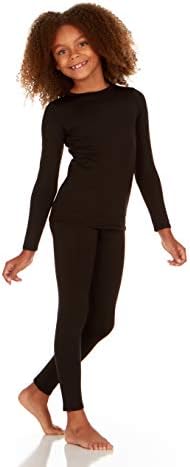 Thermajane Thermal Underwear for Kids Long Johns Girls Thermal Underwear Set Base Layer Kids Long Underwear