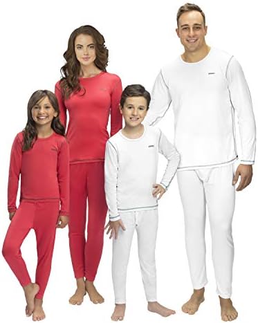 Thermal Underwear For Girls (Thermal Long Johns) Sleeve Shirt & Pants Set Base Layer W/Leggings Bottoms Ski/Extreme Cold
