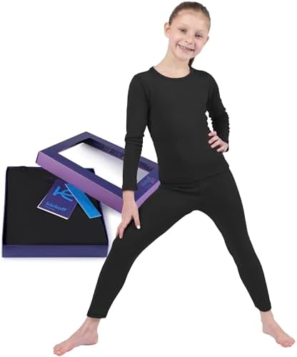 Thermal Underwear for Kids Girls Thermals Top & Bottom Set Long Underwear Base Layer Pajamas
