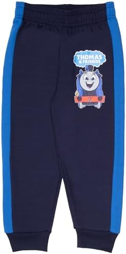 THOMAS & FRIENDS Boys 2-Piece Fleece Set - Thomas The Tank Engine Hooded Sweatshirt And Joggers Bundle For Kids