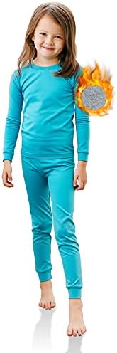 TINFL by Vaenait 4-14 Years Girls Kids Aeroheat Thermal Underwear Base Layers Warm Pajama Fleece Lined Long John Set