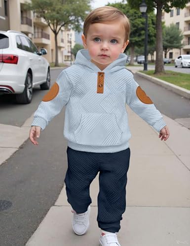 Toddler Baby Boy Clothes Long Sleeve Hoodie Sweatshirt Tops And Pants Sweatsuit Set Fall Winter Outfits 1-5T