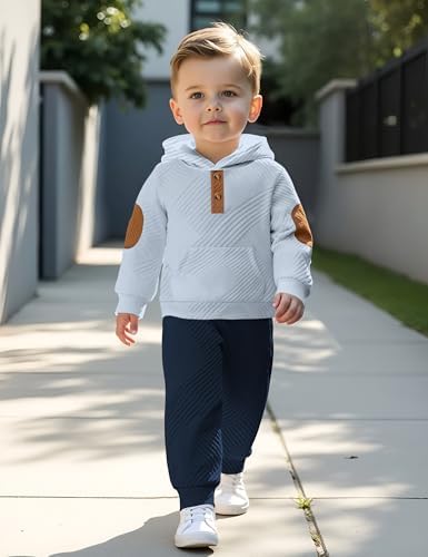 Toddler Baby Boy Clothes Long Sleeve Hoodie Sweatshirt Tops And Pants Sweatsuit Set Fall Winter Outfits 1-5T