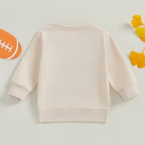Toddler Baby Girl Boy Fall Clothes Football Game Day Sweatshirt Tops Crewneck Pullovers Shirt Kids Football Outfit