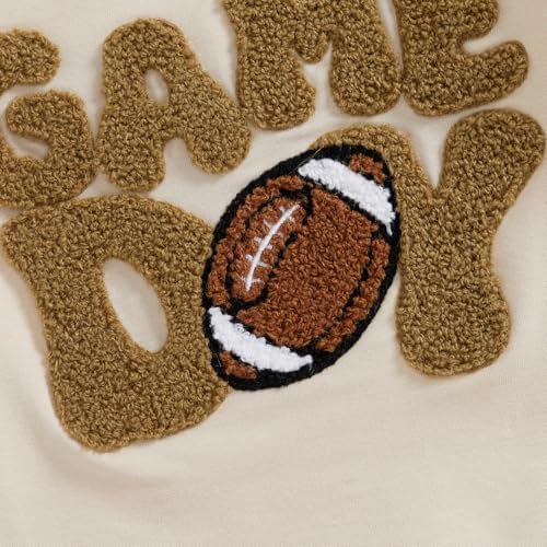 Toddler Baby Girl Boy Fall Clothes Football Game Day Sweatshirt Tops Crewneck Pullovers Shirt Kids Football Outfit