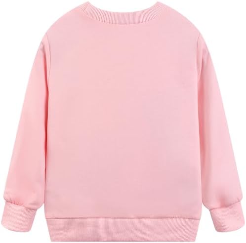 Toddler Baby Girls Sweatshirts Crewneck Pullover Long Sleeve Shirts Tops Girl Fall Winter Clothes 2-8T