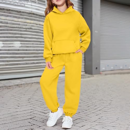 Toddler Boys Girls Sweatsuit Soild 2 Piece Sweatsuits For Teens Kids Sweatshirts And Jogger Sweatpants Sweat Set