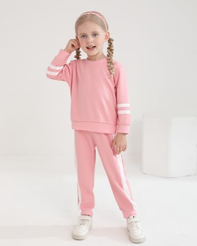 Toddler Girl Clothes Fall Winter Outfits Long Sleeved Pullover Sweatshirt + Sweatpants 2 Pcs Casual Sweatsuits Sets
