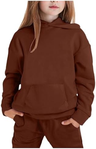 Toddler Kids Sweatsuit Girls Boys 2 Piece Tracksuit Jogging Outfits Set Hooded Sweatshirt And Jogger Sweatpants Clothing Sets