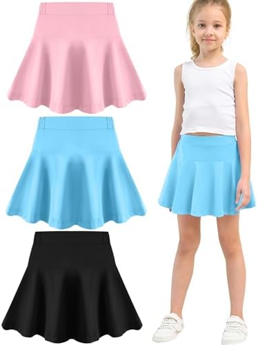 Toddler Skirt Little Girls Athletic Uniform Skorts Golf Outfit Cheer Tennis Skirts with Shorts