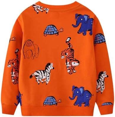 Toddler Sweatshirt Boys Long Sleeve Shirts Casual Kids Cotton Graphic Fall Winter Pullover Tee Tops Blouse