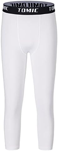 Tomic Youth Boys' Compression Leggings Pants Athletic Tights For Kids Sport Quick Dry Baseball Football Base Layer