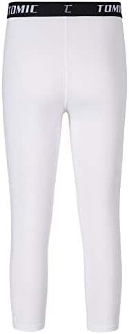 Tomic Youth Boys' Compression Leggings Pants Athletic Tights For Kids Sport Quick Dry Baseball Football Base Layer