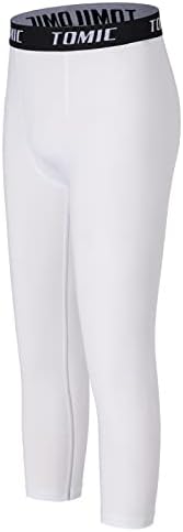Tomic Youth Boys' Compression Leggings Pants Athletic Tights for Kids Sport Quick Dry Baseball Football Base Layer
