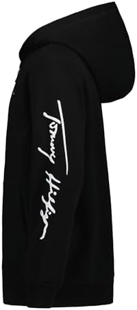 Tommy Hilfiger Boys Long Sleeve Fleece Full Zip Hoodie With Front Pockets