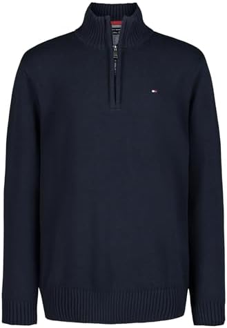 Tommy Hilfiger Boys' Long Sleeve Quarter Zip Sweater