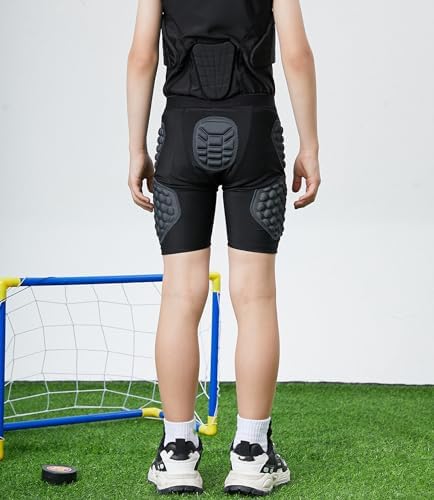 Topeter Youth Slider Shorts - Boys & Girls Protective Hip & Butt Padded Short Pants
