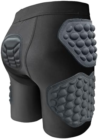 Topeter Youth Slider Shorts - Boys & Girls Protective Hip & Butt Padded Short Pants