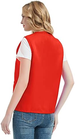 TopTie Unisex Work Vest Volunteer Activity Supermarket Uniform Button Up Vest