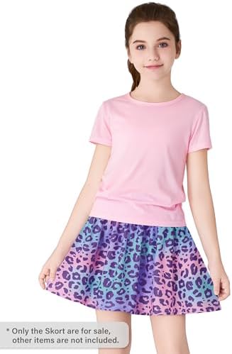 Trendy Girl Skort - Multicolored Leopard Print Summer Skirts With Shorts Size 6-16