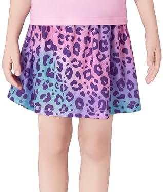 Trendy Girl Skort - Multicolored Leopard Print Summer Skirts With Shorts Size 6-16