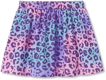 Trendy Girl Skort - Multicolored Leopard Print Summer Skirts with Shorts Size 6-16