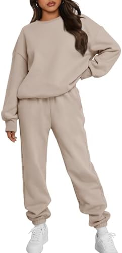 Trendy Queen Sweatsuits Women 2 Piece Outfits Two Piece Crewneck Sweatshirts Sets Lounge Fall Sweatpants 2025 Tracksuits