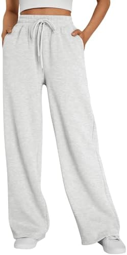 Trendy Queen Womens Wide Leg Sweatpants Baggy Lounge Travel Pants Fall Fashion Outfits 2025 Winter Joggers Clothes