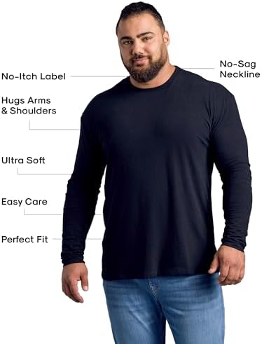 True Classic Long Sleeve Shirts For Men - Mens Long Sleeve Tee-Shirts Henley Shirts For Men And Waffle-Knit Thermal T-Shirts