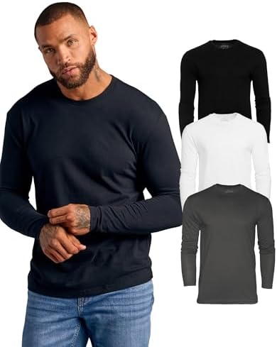 True Classic Long Sleeve Shirts for Men - Mens Long Sleeve Tee-Shirts Henley Shirts for Men and Waffle-Knit Thermal T-Shirts