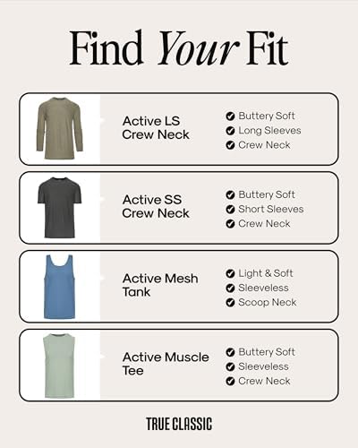True Classic Workout Shirts For Men – Mens Shirts & Muscle Shirt For Men Gym Shirts Tank Tops Men And Athletic Base Layer