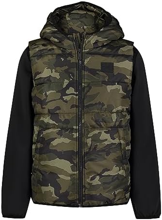 Under Armour Boys' 2fer Lightweight Hoodie Hybrid Zip-up Jacket with Water Repellent Vest