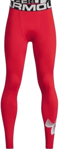 Under Armour Boys UA ColdGear Armour Leggings Red XS
