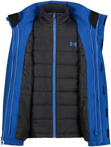 Under Armour Boys' Westward 3-in-1 Jacket Removable Hood & Liner Windproof & Water Repellant