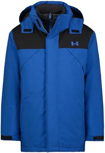 Under Armour Boys' Westward 3-in-1 Jacket Removable Hood & Liner Windproof & Water Repellant