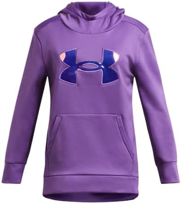 Under Armour Girls' Armour Fleece Iridescent Big Logo Hoodie