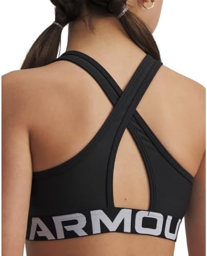 Under Armour Girls Crossback Mid-Impact Sports Bra