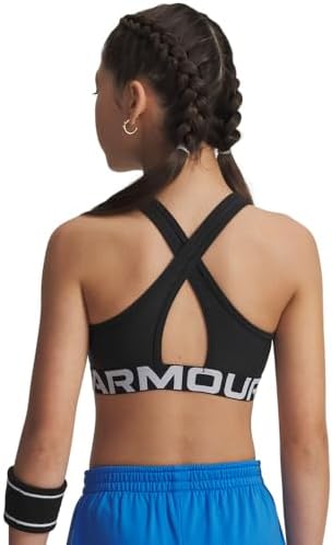 Under Armour Girls Crossback Mid-Impact Sports Bra